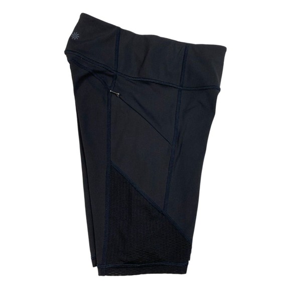 Athleta Women Size XXS Black Bike Shorts with 2 Side Zipper Pockets - Picture 5 of 14